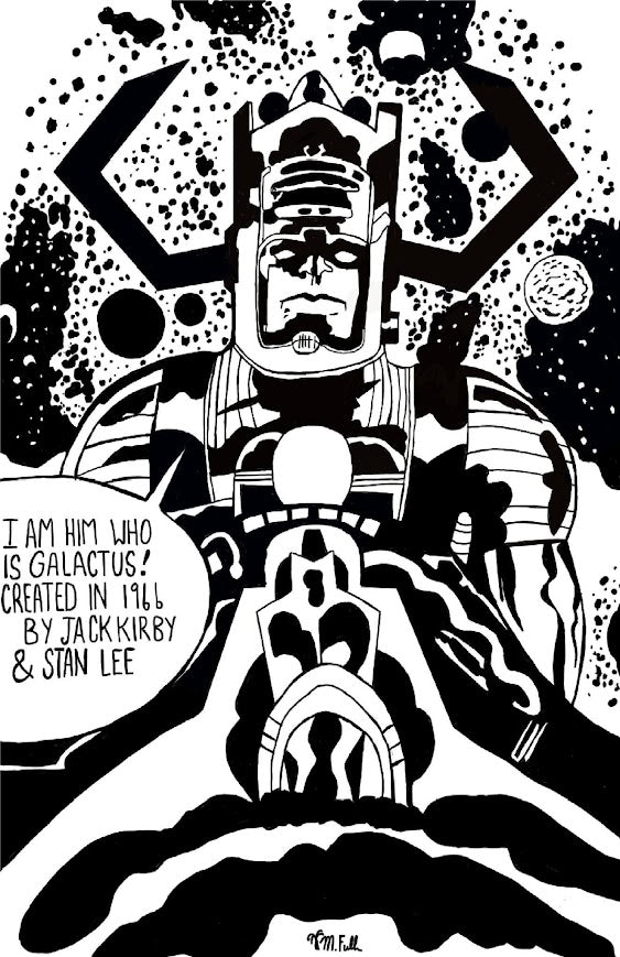 Galactus Kirby Tribute – 11×17 Classic Comic Fan Art