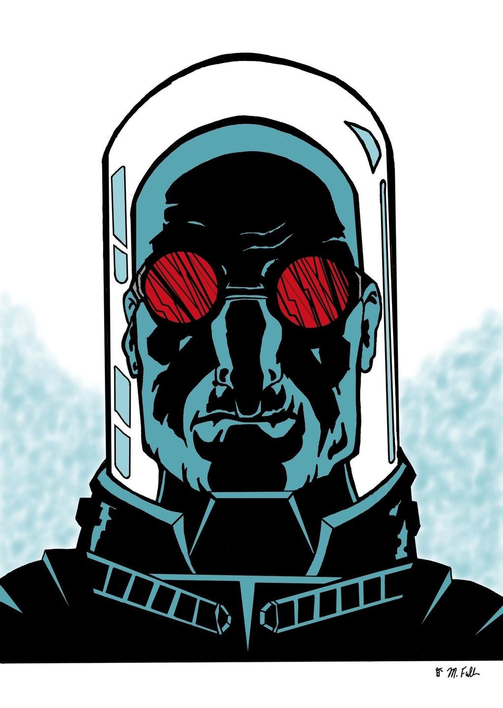 Hand-Drawn Mr. Freeze Poster – 11x17 Full-Color Fan Tribute